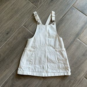 Girls Zara pinafore denim dress sz 4